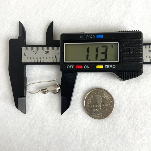 Sterling Silver 925 Dainty Black Onyx White Freshwater Pearl Dangle Earrings - Picture 12 of 16